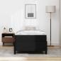 Preview: Bettgestell mit Matratze Schwarz 90 x 190 cm Kunstleder