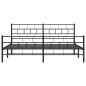 Preview: Metallbett ohne Matratze mit Fußteil Schwarz 180x200 cm