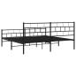 Preview: Metallbett ohne Matratze mit Fußteil Schwarz 180x200 cm