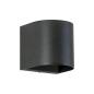 Preview: ARDEBO.de Brumberg LED-Wandanbauleuchte IP54, 10W, 800lm, 3000K, schwarz (60026183)
