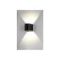 Preview: Brumberg LED-Wandanbauleuchte IP54, 10W, 800lm, 3000K, schwarz (60026183)