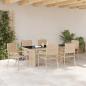 Preview: Garten Essgruppe 7 pcs Beige 190 x 80 x 75 cm Poly-Rattan