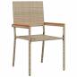 Preview: Garten Essgruppe 7 pcs Beige 190 x 80 x 75 cm Poly-Rattan