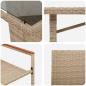 Preview: Garten Essgruppe 7 pcs Beige 190 x 80 x 75 cm Poly-Rattan