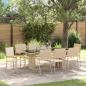 Preview: ARDEBO.de - Garten Essgruppe 9 pcs Beige 190 x 80 x 75 cm Poly-Rattan