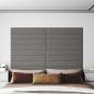 Preview: ARDEBO.de - Wandpaneele 12 Stk. Hellgrau 90x15 cm Stoff 1,62 m²