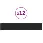 Preview: Wandpaneele 12 Stk. Schwarz 90x15 cm Stoff 1,62 m²