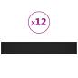 Preview: Wandpaneele 12 Stk. Schwarz 90x15 cm Kunstleder 1,62 m²