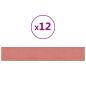 Preview: Wandpaneele 12 Stk. Rosa 90x15 cm Samt 1,62 m²