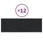 Preview: Wandpaneele 12 Stk. Schwarz 90x30 cm Samt 3,24 m²