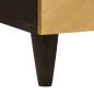 Preview: Nachttisch Schwarz und Gold 50 x 33 x 60 cm massives Mangoholz