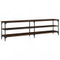 Preview: TV-Schrank Braun Eiche 180x30x50 cm Holzwerkstoff und Metall