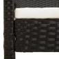 Preview: Gartenbank mit Kissen Schwarz 105 cm Poly Rattan