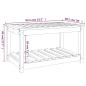 Preview: ARDEBO.de - Gartentisch Grau 82,5x50,5x45 cm Massivholz Kiefer