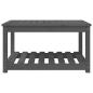 Preview: Gartentisch Grau 82,5x50,5x45 cm Massivholz Kiefer
