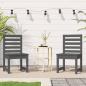 Preview: ARDEBO.de - Gartenstühle 2 Stk. Grau 50x48x91,5 cm Massivholz Kiefer