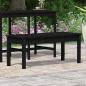 Preview: Gartenbank Schwarz 109x44x45 cm Massivholz Kiefer