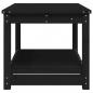 Preview: Gartentisch Schwarz 82,5x50,5x45 cm Massivholz Kiefer