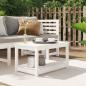 Preview: ARDEBO.de - Gartentisch Weiß 82,5x50,5x45 cm Massivholz Kiefer