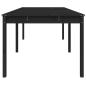 Preview: ARDEBO.de - Gartentisch Schwarz 203,5x100x76 cm Massivholz Kiefer