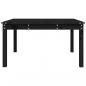 Preview: Gartentisch Schwarz 82,5x82,5x45 cm Massivholz Kiefer