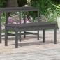 Preview: Gartenbank Grau 109x44x45 cm Massivholz Kiefer