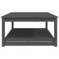 Preview: Gartentisch Grau 121x82,5x45 cm Massivholz Kiefer