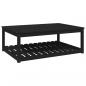 Preview: Gartentisch Schwarz 121x82,5x45 cm Massivholz Kiefer