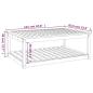 Preview: Gartentisch Schwarz 121x82,5x45 cm Massivholz Kiefer