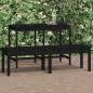 Preview: ARDEBO.de - Gartenbank 2-Sitzer Schwarz 159,5x44x45 cm Massivholz Kiefer