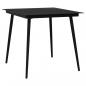 Preview: 5-tlg. Garten-Essgruppe Schwarz PVC Rattan