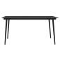 Preview: 7-tlg. Garten-Essgruppe Schwarz PVC-Rattan