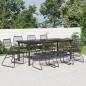 Preview: ARDEBO.de - 9-tlg. Garten-Essgruppe Schwarz PVC Rattan
