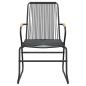 Preview: 7-tlg. Garten-Essgruppe Schwarz PVC-Rattan