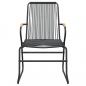 Preview: 9-tlg. Garten-Essgruppe Schwarz PVC Rattan