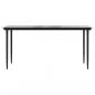 Preview: 7-tlg. Garten-Essgruppe Schwarz PVC-Rattan