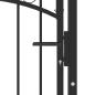 Preview: Zauntor Schwarz 100 x 200 cm Pulverbeschichteter Stahl