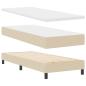 Preview: Boxspringbett mit Matratze mit Matratze Creme 80 x 200 cm Stoff