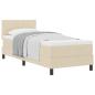 Preview: Boxspringbett mit Matratze mit Matratze Creme 80 x 200 cm Stoff