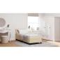 Preview: Boxspringbett mit Matratze mit Matratze Creme 80 x 200 cm Stoff