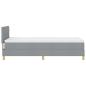 Preview: Boxspringbett mit Matratze Hellgrau 90 x 190 cm Stoff