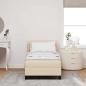 Preview: Boxspringbett mit Matratze mit Matratze Creme 80 x 200 cm Stoff