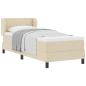 Preview: Boxspringbett mit Matratze mit Matratze Creme 80 x 200 cm Stoff