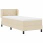 Preview: Boxspringbett mit Matratze mit Matratze Creme 80 x 200 cm Stoff