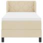 Preview: Boxspringbett mit Matratze mit Matratze Creme 80 x 200 cm Stoff