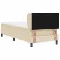 Preview: Boxspringbett mit Matratze mit Matratze Creme 80 x 200 cm Stoff