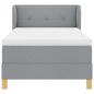 Preview: Boxspringbett mit Matratze Creme 90x200 cm Stoff Hellgrau