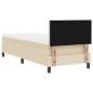 Preview: Boxspringbett mit Matratze mit Kopfteil Creme 80 x 200 cm Stoff