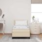 Preview: Boxspringbett mit Matratze mit Kopfteil Creme 80 x 200 cm Stoff