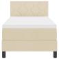Preview: Boxspringbett mit Matratze mit Kopfteil Creme 80 x 200 cm Stoff